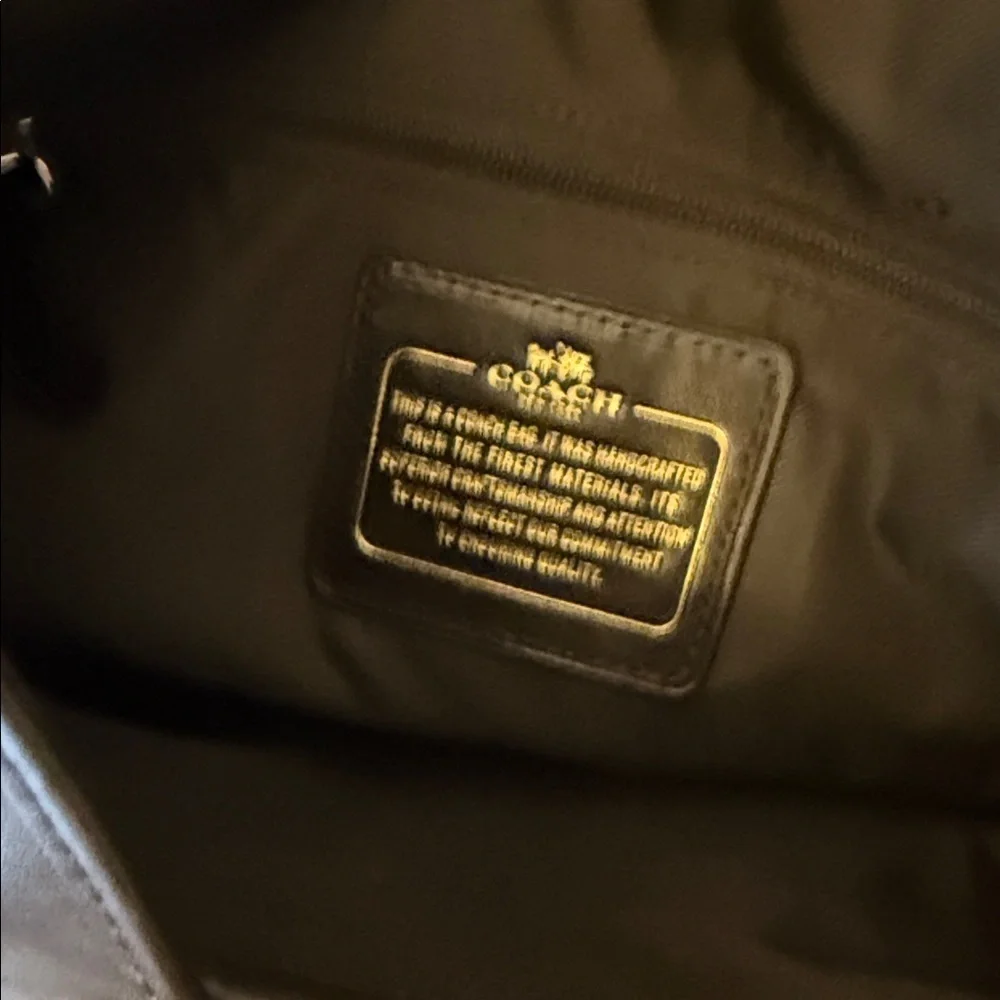Coach Brown and Black Signature Shoulder Bag - Picture 5 of 6